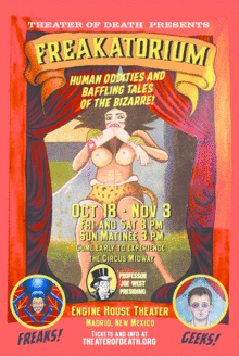 Joe West presents: THEATER OF DEATH VII: FREAKATORIUM! - A Night of Human Oddities and Baffling Tales of the Bizarre!