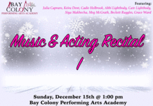 Winter Music & Acting Recital I