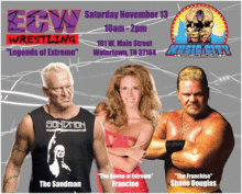 Meet ECW Legends, Shane Douglas, Francine and The Sandman, at Music City Toys & Collectibles!