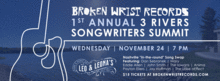 Broken Wrist Records Presents Nashville “in-the-round” Song Swap