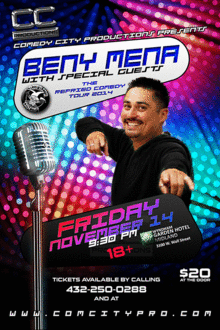 Comedy City Productions Presents Beny Mena At The Wyndham Garden